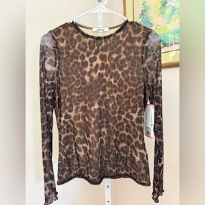 Edited by Remi Bader. Long Sleeve Mesh Top. NWT.